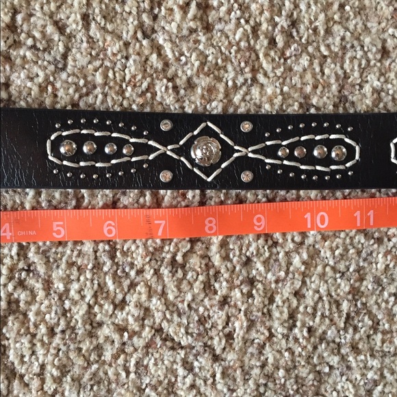 Black western belt with studs and bling 39” NEW - Picture 4 of 6